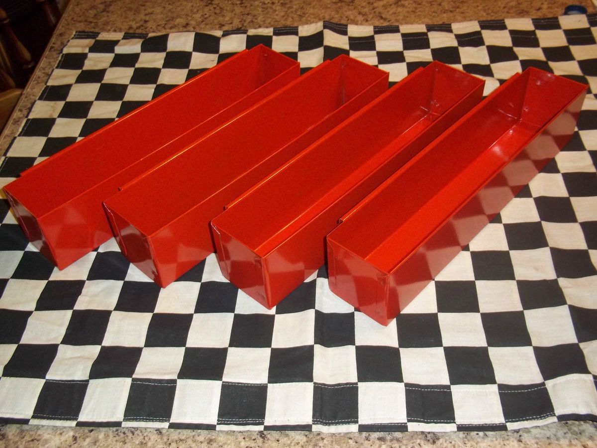 12 RED DEEP DRAWER TOOL/ MAG LITE TRAY organizer snap 2 use on box 