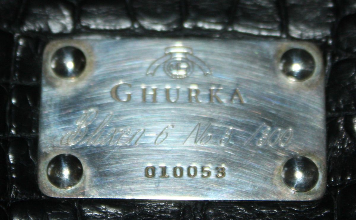 Vintage Ghurka Marley Hodgson Numbered Blixen No 3 300 RARE Alligator 