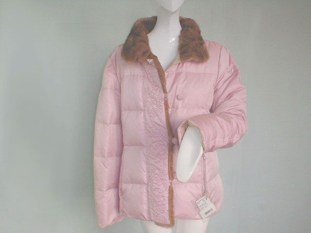 New $1999 Bogner Reversibl Mink Trim Down Jacket 6 E 36