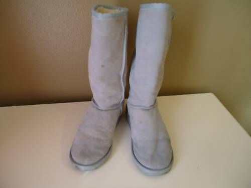 W6 M7 Emu Baby Blue Tall Winter Boots Women Men Used