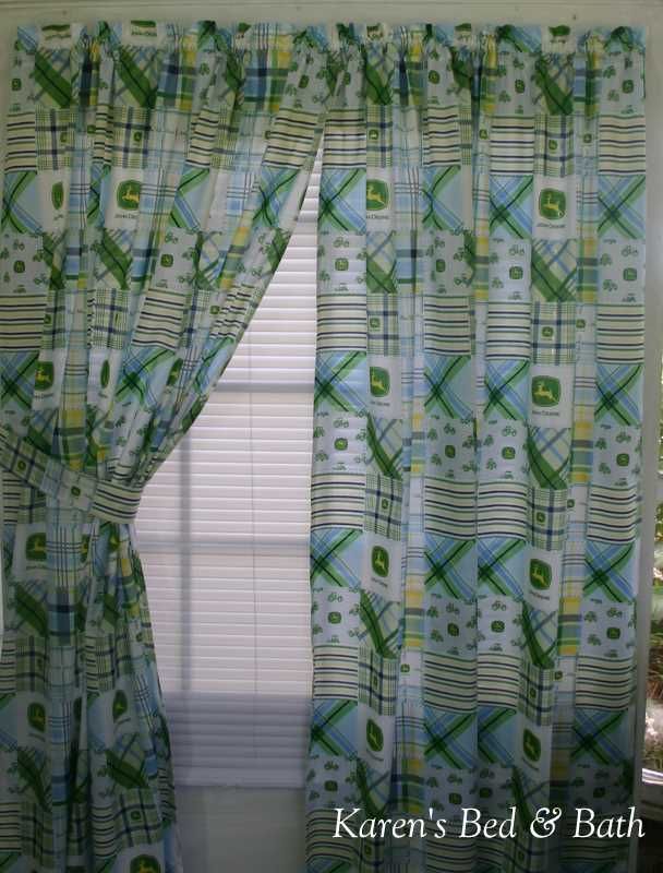 This sales page is for the pink, green & white curtains green set 