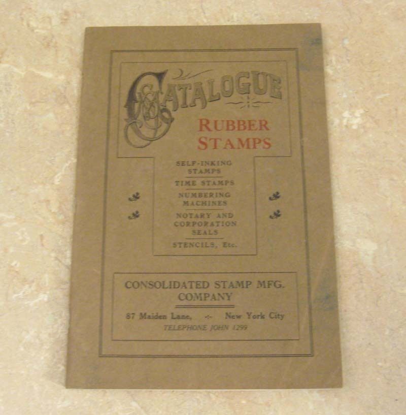 1930s Consolidated Rubber Stamps Catalog Stamps Punches Badges