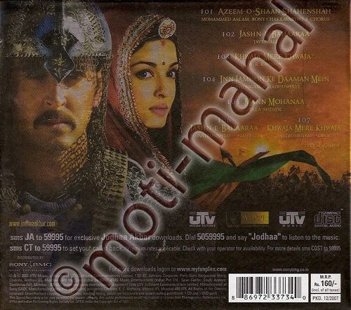   Akbar CD + Bonus DVD + Book Hrithik , Aishwarya ( Bollywood Music CD