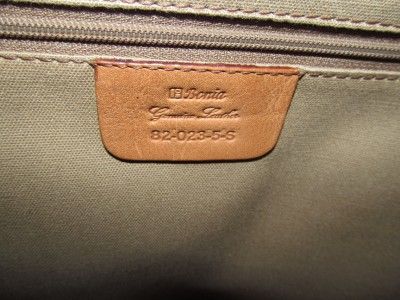 Bonia Vintage Tan Leather Top Handle Structured Doctor Satchel Carry 