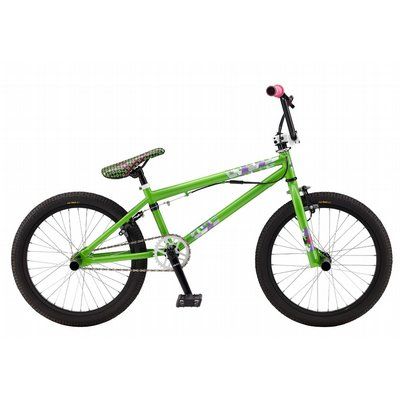 gt zone bmx bike limgrn 20in 11 rtag