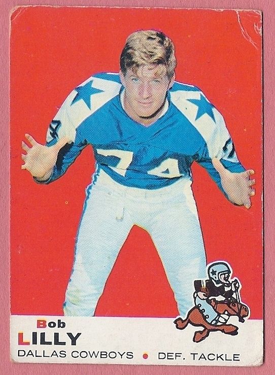 1969 Topps Football #53 Bob Lilly Cowboys pick it up