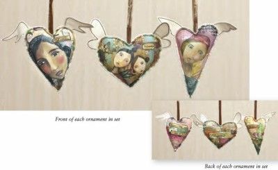 Kelly Rae Roberts 18078 Believe Friends Creative Ornament Set of 3 