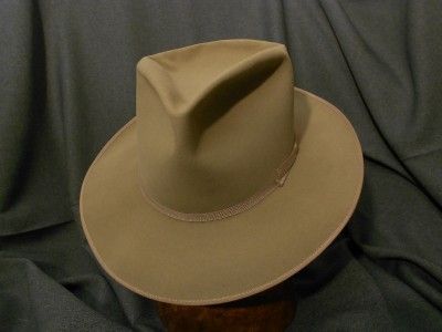 Vintage Borsalino Alessandria Western Fedora Hat Beige