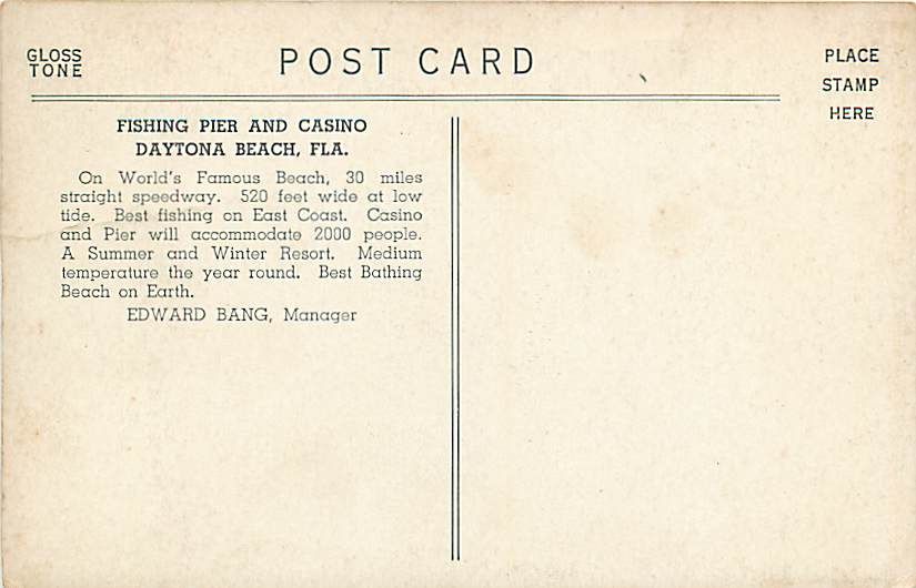 FL DAYTONA BEACH FISHING PIER CASINO EARLY R18681