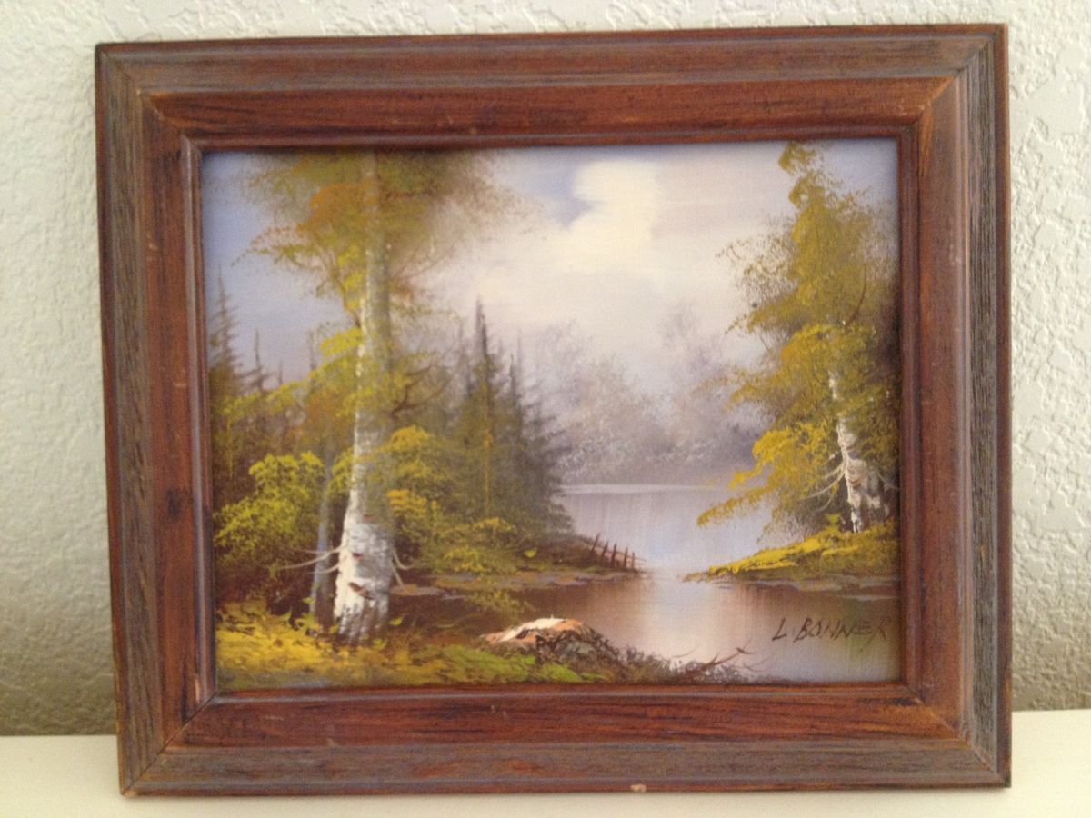 Original Oil Painting French L Bonner Landscape Framed