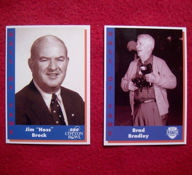    Cotton Bowl Hall of Fame cards 2005 JIM HOSS BROCK 2007 BRAD BRADLEY