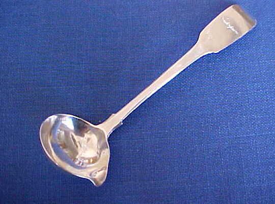 RARE Irish Silver Side Spout Ladle J Brady Dublin 1796