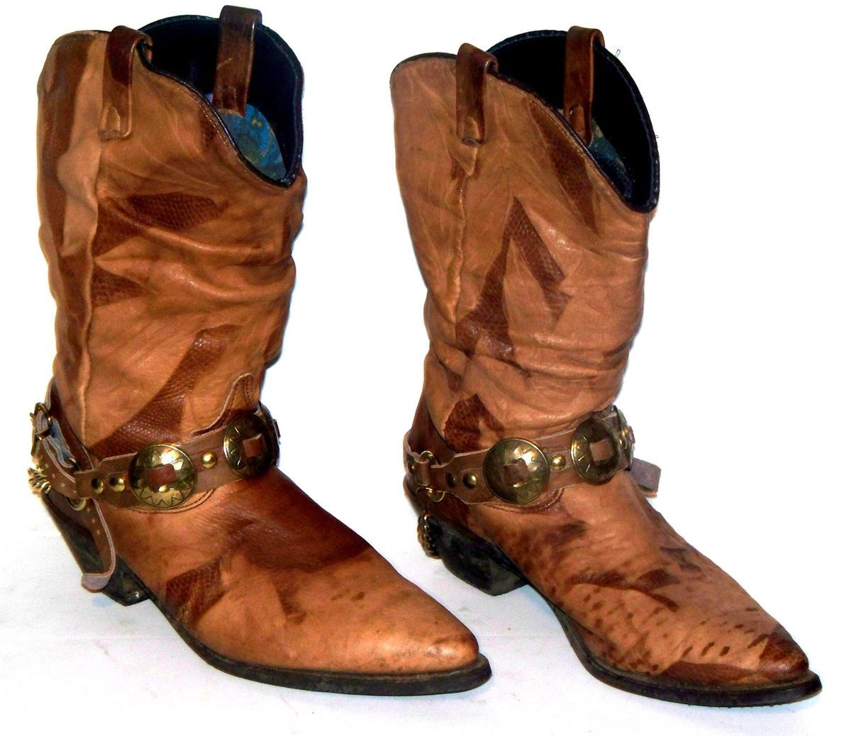 Cowgirl Style Boots with Boot Jewelry Size 7 5 M