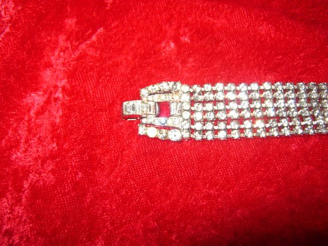 1950s Designer Marcel Boucher Vintage Costume Rhinestone Bracelet 