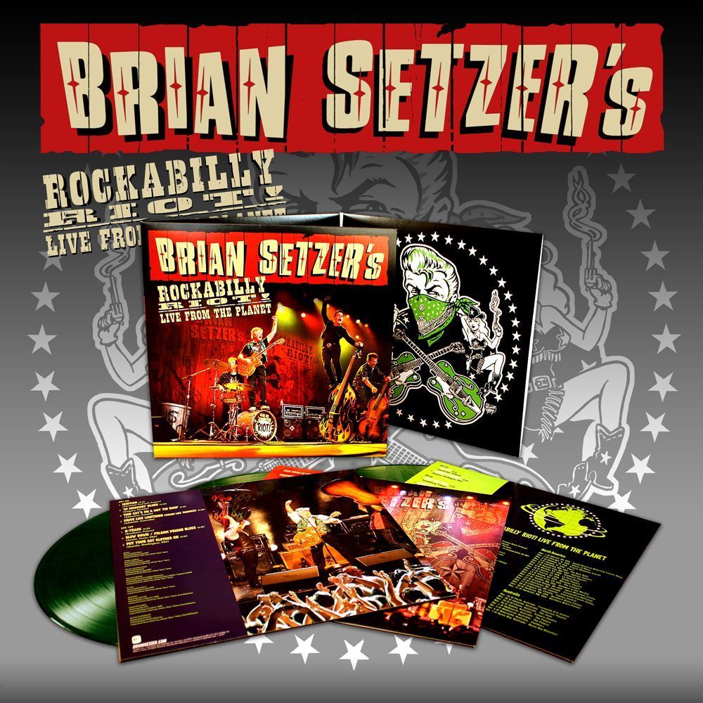 Brian Setzer Rockabilly Riot Live From the Planet 3 Lps Colored Vinyl 
