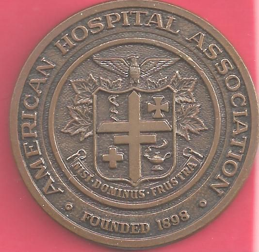 American Hosptal Asociation Commemorative Medal bronze 43mm scarce