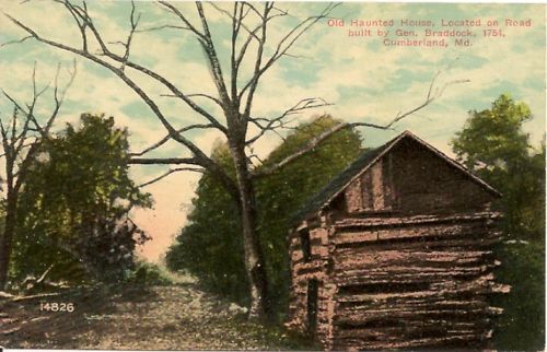 Haunted House Braddock Road Cumberland MD Postcard