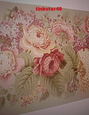 Waveryly Antique Rose Floral Brianna Wallpaper Border