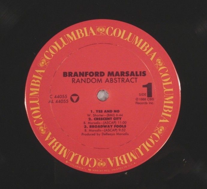 Branford Marsalis Random Abstract 1988 LP C44055