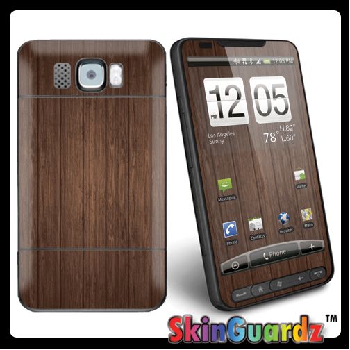 Brown Wood Vinyl Case Decal Skin to Cover T Mobile HTC HD2