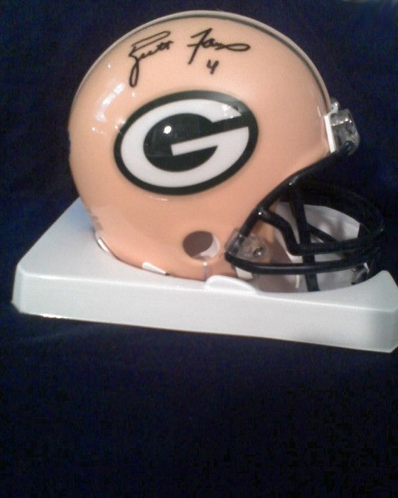 Brett Favre Autographed Mini Helmet Signed Green Bay Yellow Packers 