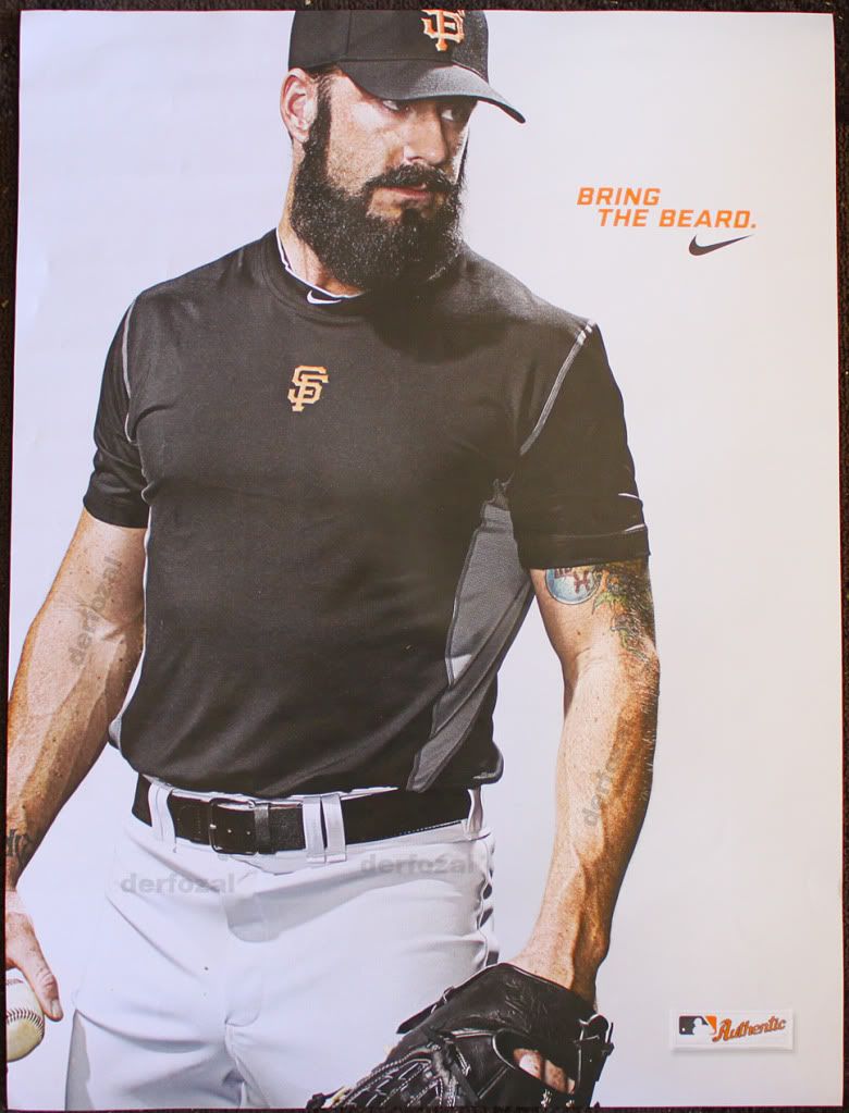 BRIAN WILSON SAN FRANCISCO GIANTS NOT A BOBBLEHEAD NIKE FEAR THE BEARD 