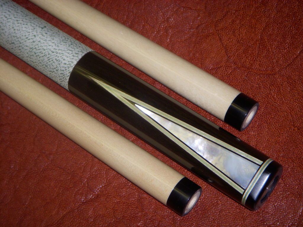 Jerry Rauenzahn Custom Pool Cue W/2 shafts Brunswick 26 1/2 Tribute 