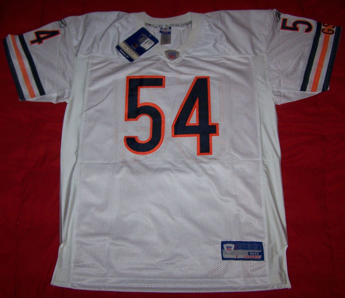   On Field Brian Urlacher Chicago Bears Sewn Jersey sz 56 3XL White NEW