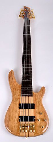 Brice Z6 Nat Spalted Bass Guitar 6 String Neck Thru