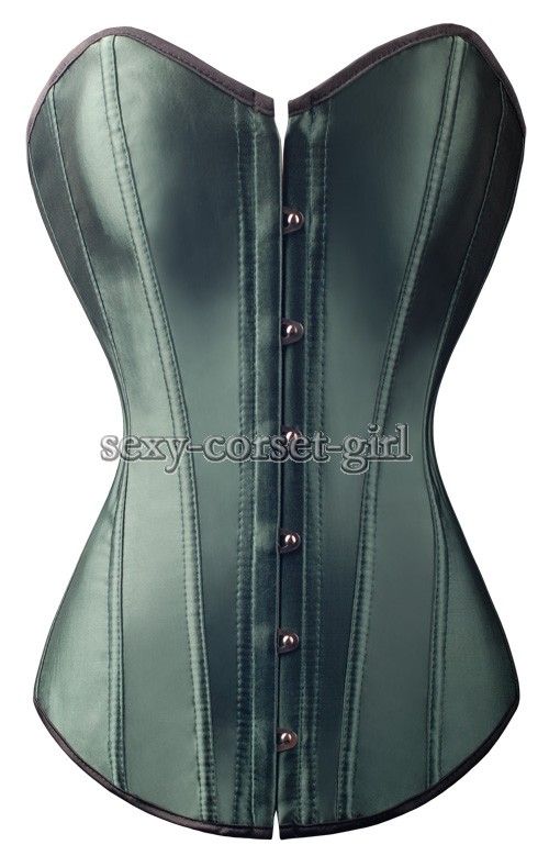 Bridal Green Size M Corset Sweet heart Satin Bustier Graceful Garment 