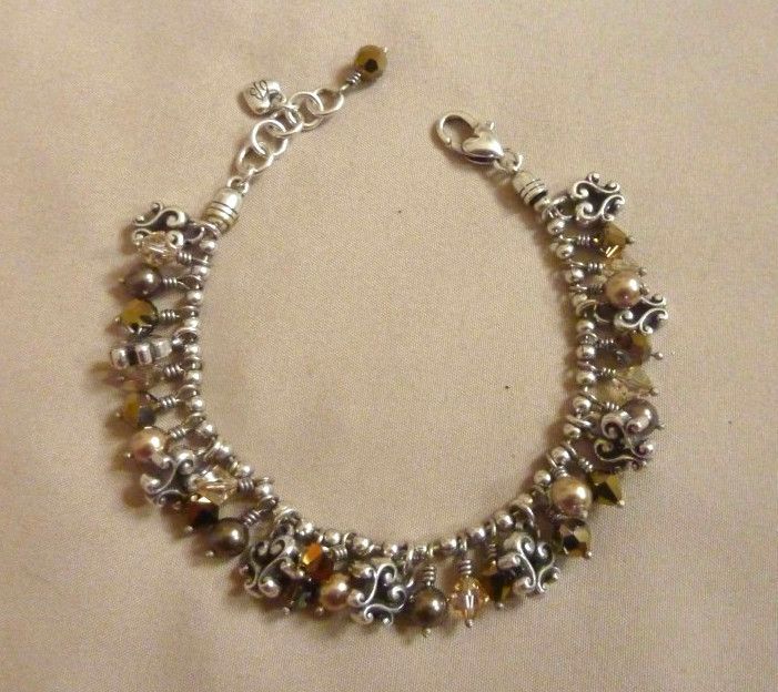 Brighton Jewelry   Brass & Silver Cannes Bracelet   Retired 