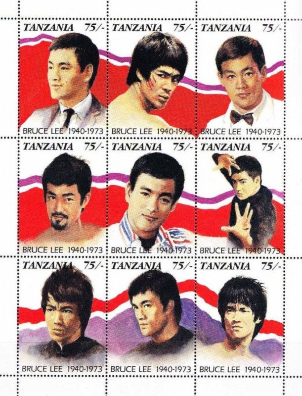 Tanzania Chinese Kung Fu Actor Bruce Lee M s MNH