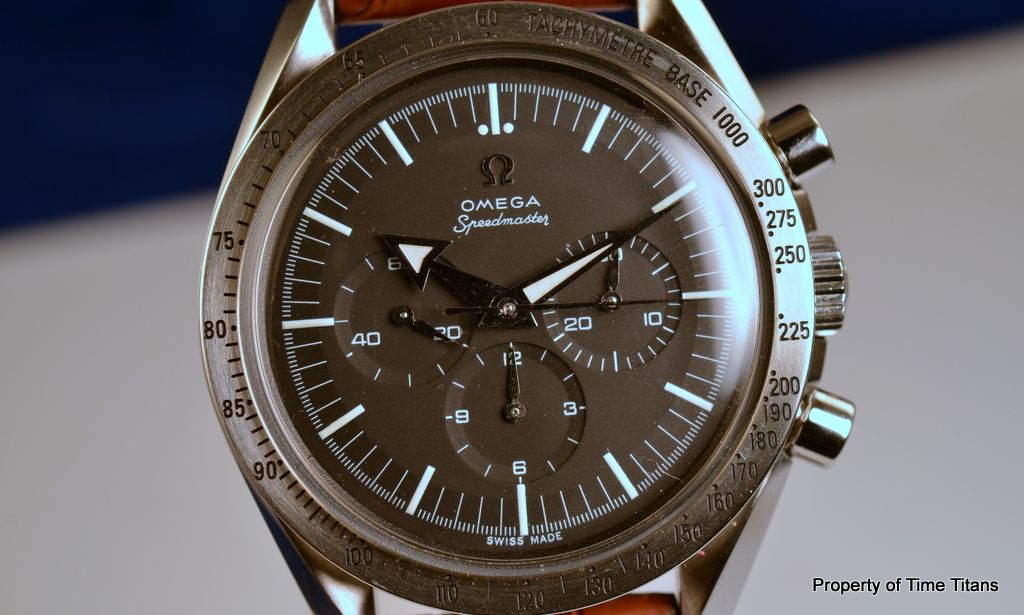 Omega Speedmaster Broad Arrow Reissue 3594 50 Brown Gator Deployant 