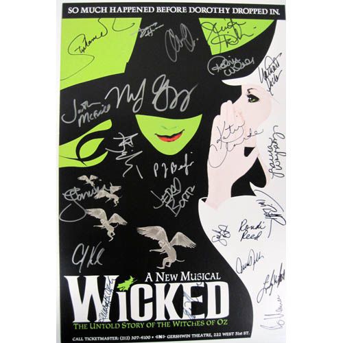 broadway cares  com auction wicked broadway 2010 signed cast 