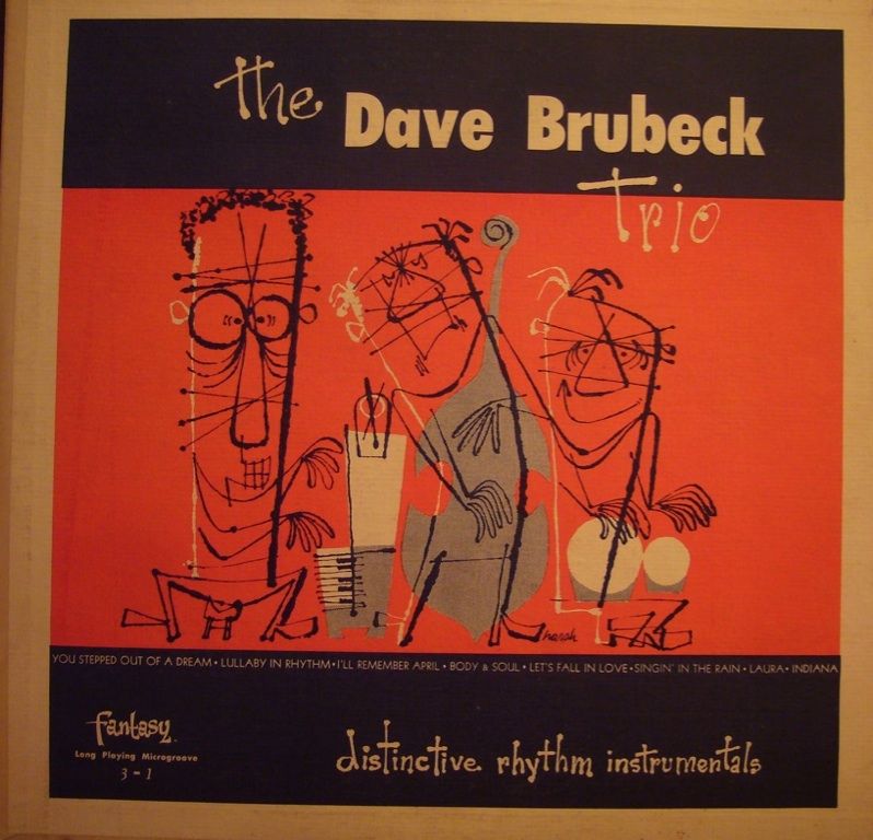 Dave Brubeck Trio Distinctive Rhythm Instrumentals 10 LP Fantasy 3 1 