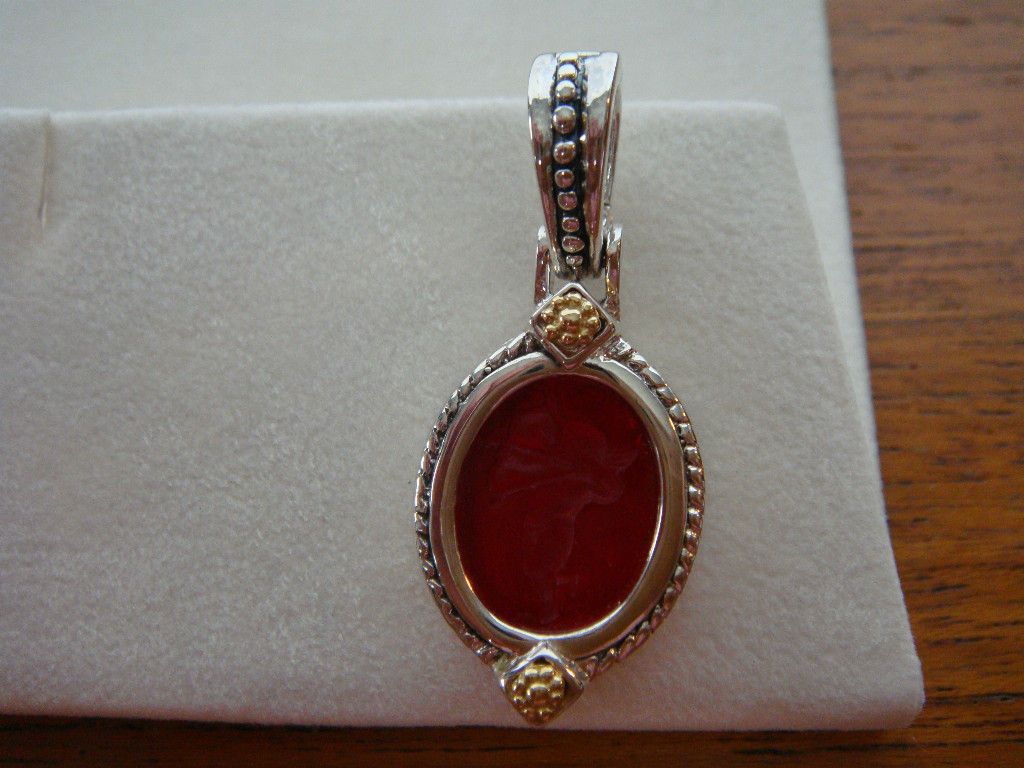   DESIGNS (#7) ~925SS +Venetian Cameo +14K Pendant~The Archer