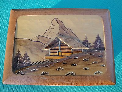 Wooden Inlay Cuendet of Switzerland Swiss Cylinder Music Box / Jewelry 