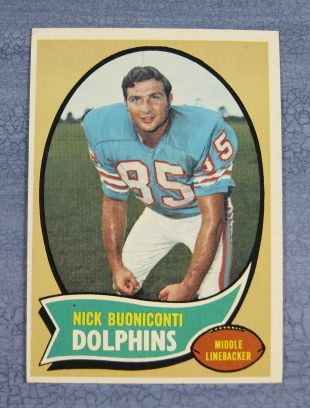  1970 Topps Football 244 Nick Buoniconti BB 350