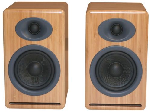 New Audioengine AP4N AP4 P4 Bamboo Bookshelf Speakers