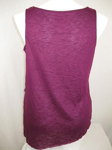 NWOT Lane Bryant Size 26/28 Black Sleeveless Flutter Tank in Burgundy