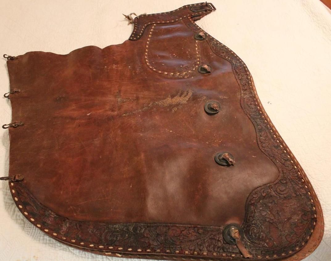   Batwing Leather Chaps with Sterling Conchos Brydon Brothers