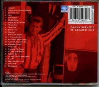 johnny burnette cd 25 greatest hits new sealed