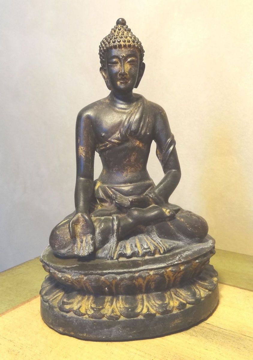 BUDDHA STATUE CERAMIC BROWNISH