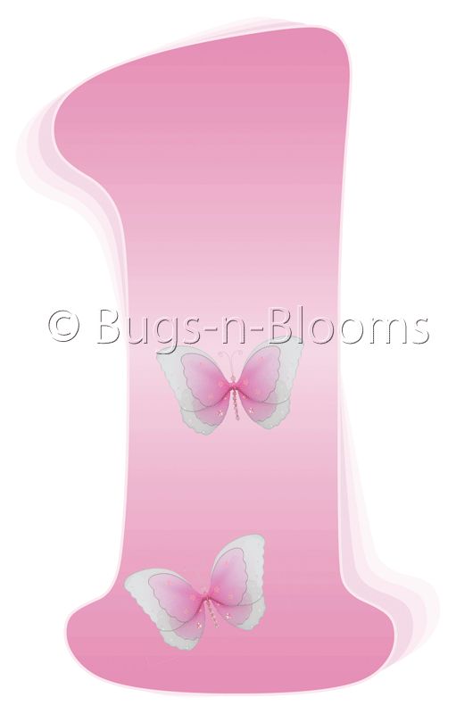 Pink Letters Mural Butterfly Alphabet Room Wall Decor Vinyl Sticker 