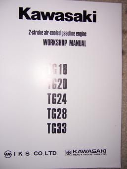 Kawasaki Shop Manual TF22 Gas Engine TG18 TG20 TG24 B