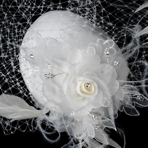 Headpiece Fascinator Wedding Bird Cage Veil Bridal Hat