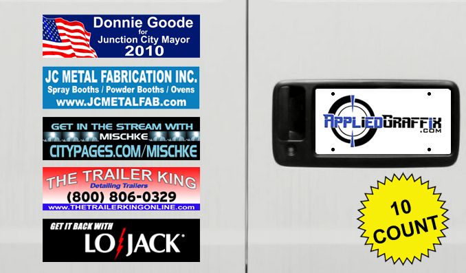 10 Custom Vinyl Bumper Stickers Laminated Your Company Logo or Design 