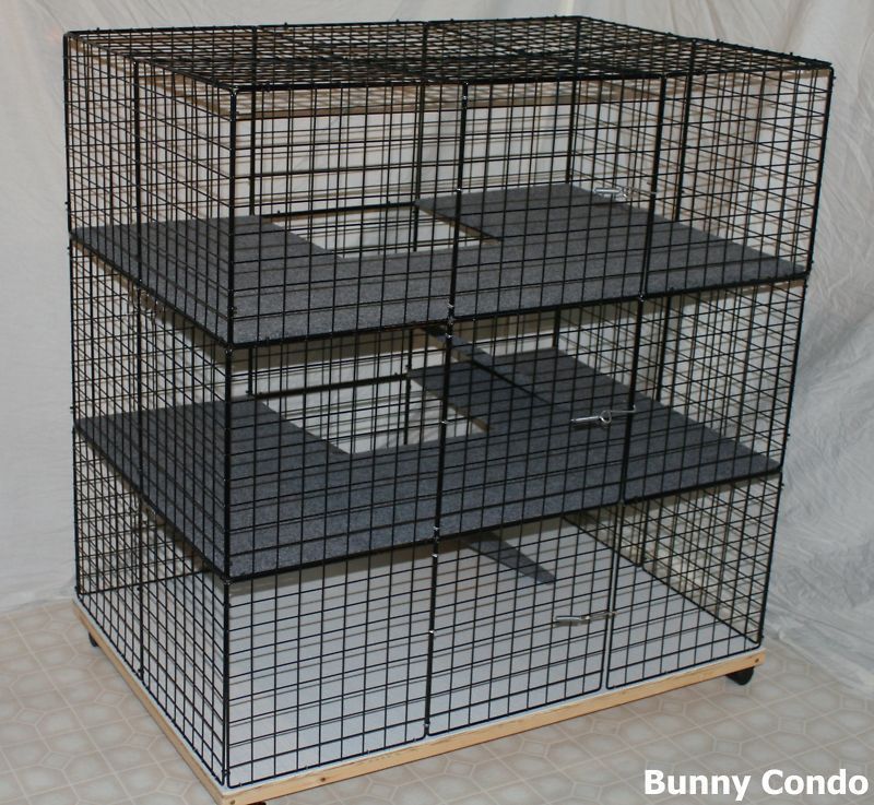 Used Indoor Large Bunny Condo Rabbit Cage Pen Hutch