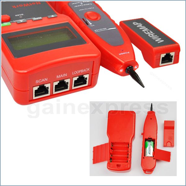 Network LAN Cable Tester Wire Tracker Tracer Length Scanner RJ45 USB 