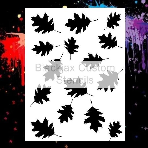 Camo Oak Leaf Large Airbrush Stencil Camouflage